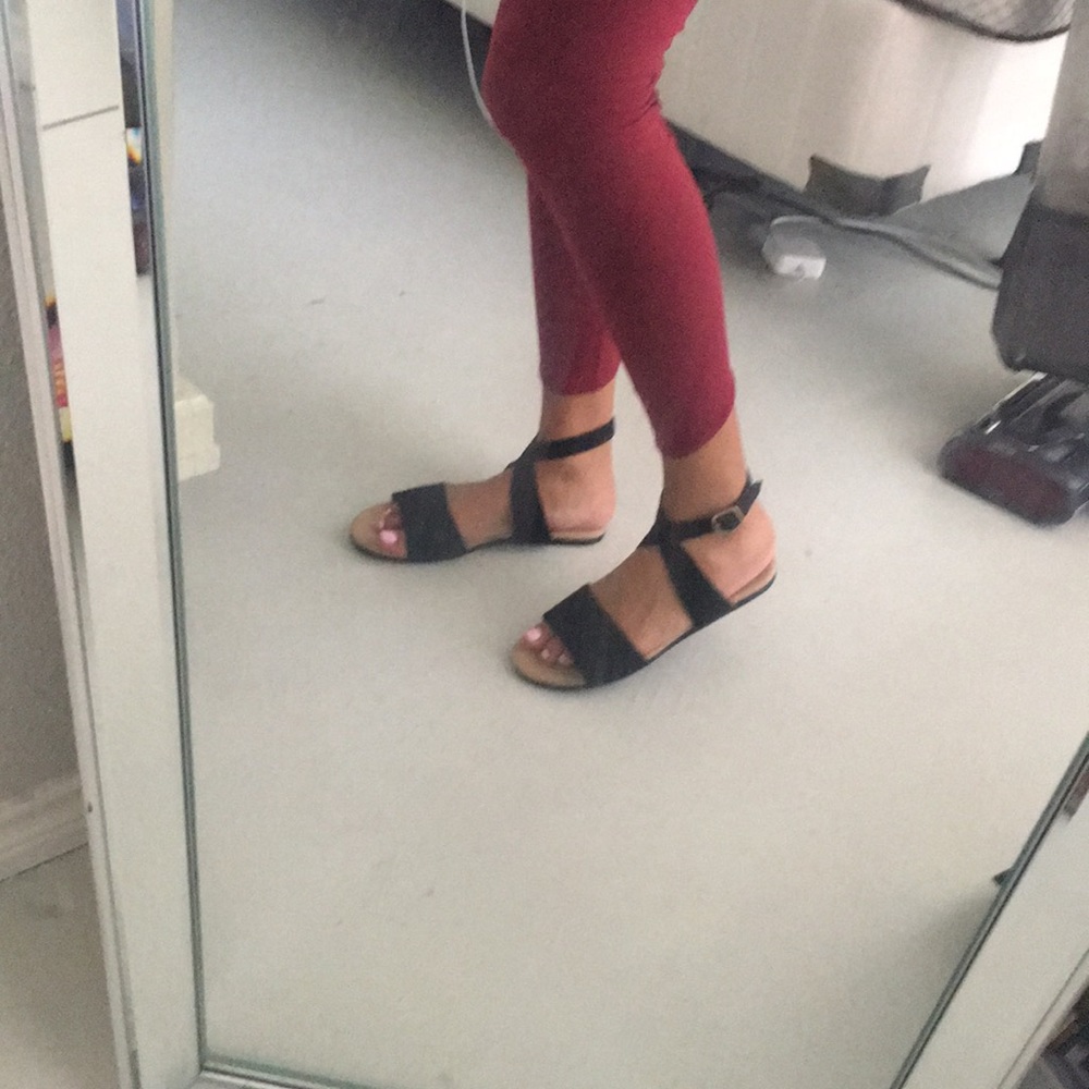 Suede wrap sandal